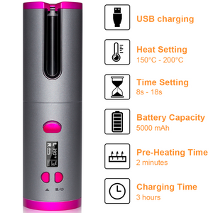 Curling Iron USB Wireless Multifunctional Charging Curler