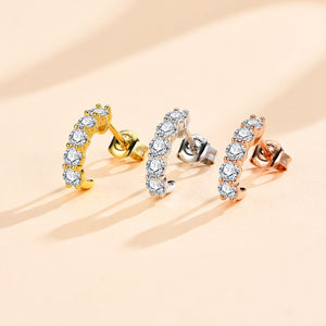 S925 Sterling Silver Stud Earrings High-grade Simple