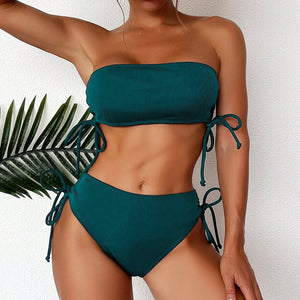 Bikini Solid Color Sexy Women's Swimsuit