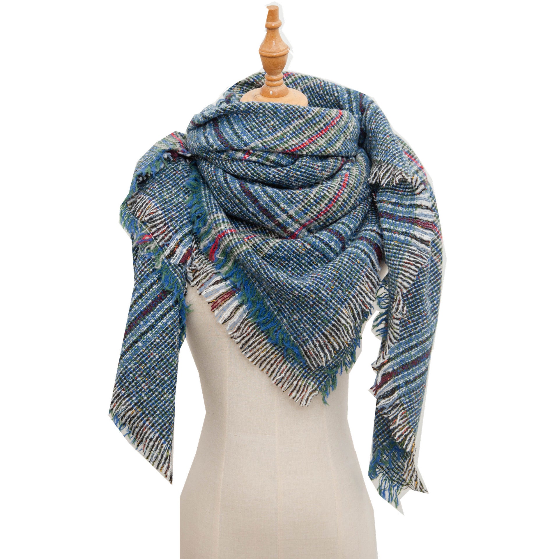 Shawl Scarf Autumn And Winter Large Plaid Triangle