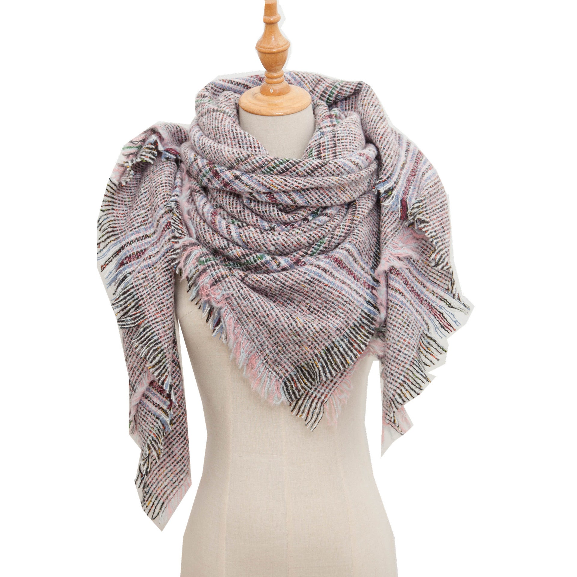 Shawl Scarf Autumn And Winter Large Plaid Triangle