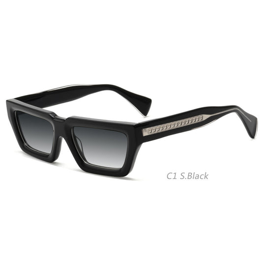 Retro Small Frame Colorful Transparent Square Sunglasses