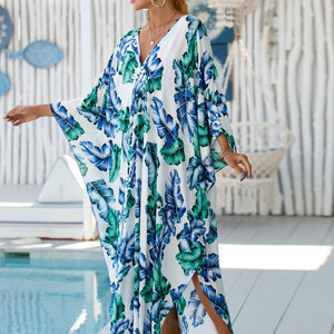 European And American Women's Seaside Vacation Robe Beach Dress Long Skirt