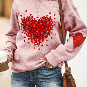 Women's Fashion Casual Round Neck Loose Pullover Fashion Tie-dye Printed Sweater