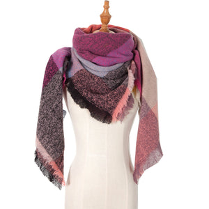 Shawl Scarf Autumn And Winter Large Plaid Triangle