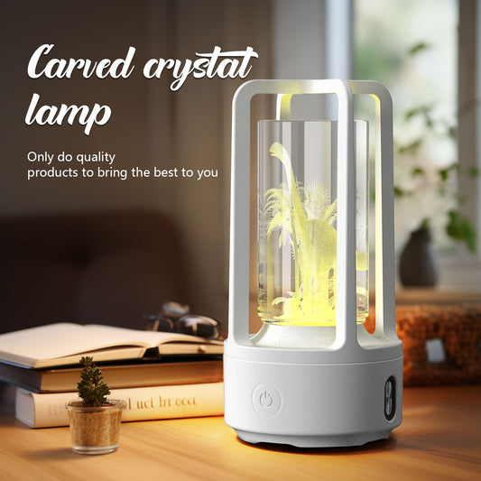 Creative 2 In 1 Audio Acrylic Crystal Lamp And Bluetooth Speaker