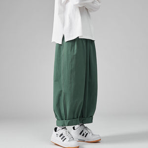 New Straight Wide-leg Cropped Pants