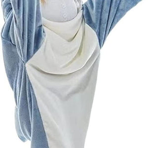 Home Soft Flannel Shark Blanket Hoodie