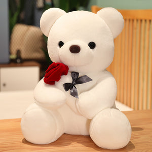23-45cm New Lovely Hug Roses Teddy Bear Plush Pillow Stuffed Soft