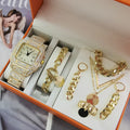 Gold No Calendar Square Watch