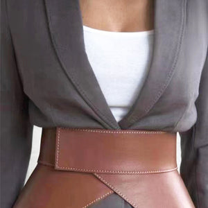 Wide Waist Seal Cowhide Leather Fashion Women's Accessories