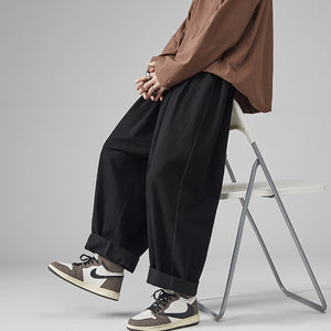 New Straight Wide-leg Cropped Pants