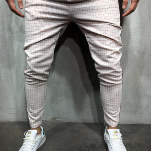 Men's Slim-fitting Cool Casual Sports Striped Side Ribbon Trousers