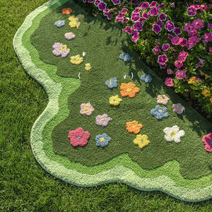 Carpet Plants Flower Bedroom Rug