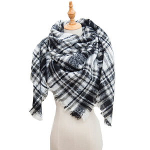 Shawl Scarf Autumn And Winter Large Plaid Triangle