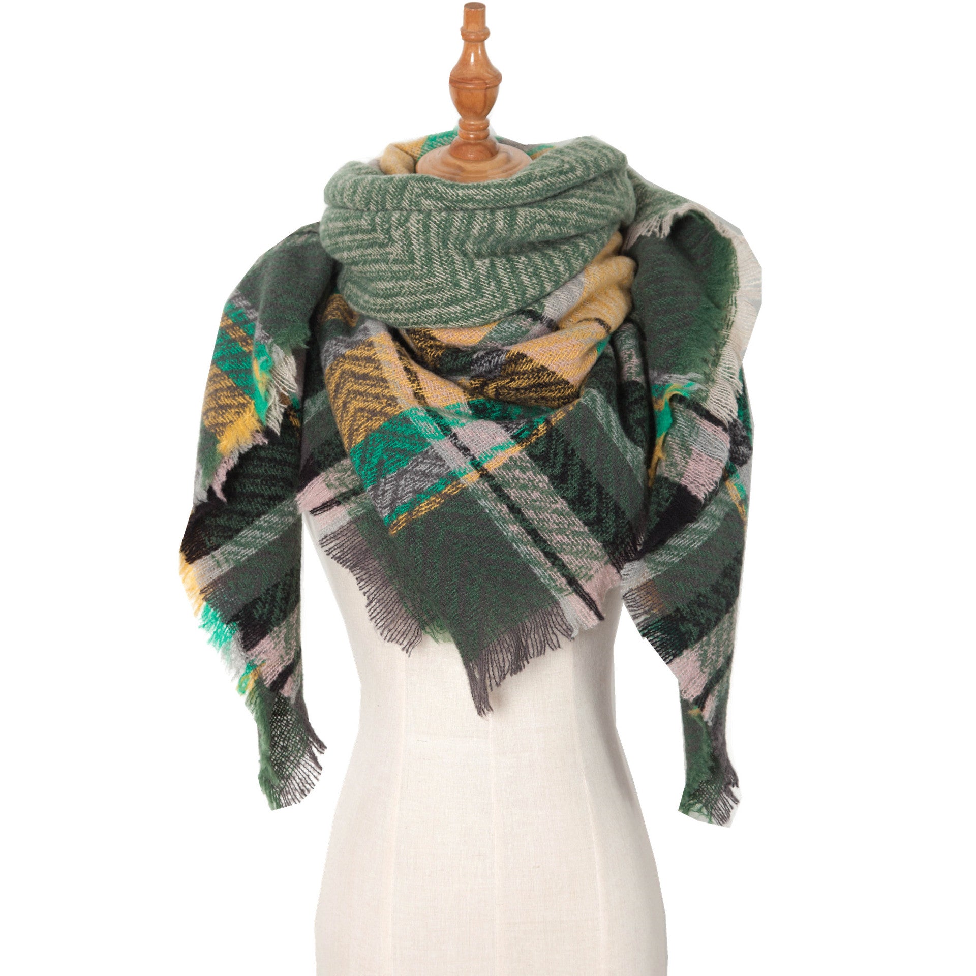 Shawl Scarf Autumn And Winter Large Plaid Triangle