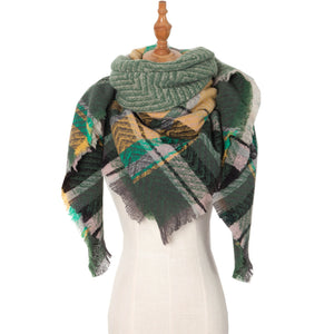 Shawl Scarf Autumn And Winter Large Plaid Triangle
