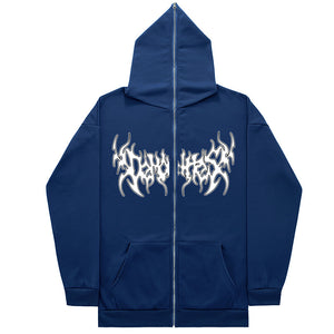 Personalized All-matching Loose Casual Zipper Hoodie