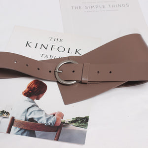 Women's Genuine Leather Wide Belt With Skirt