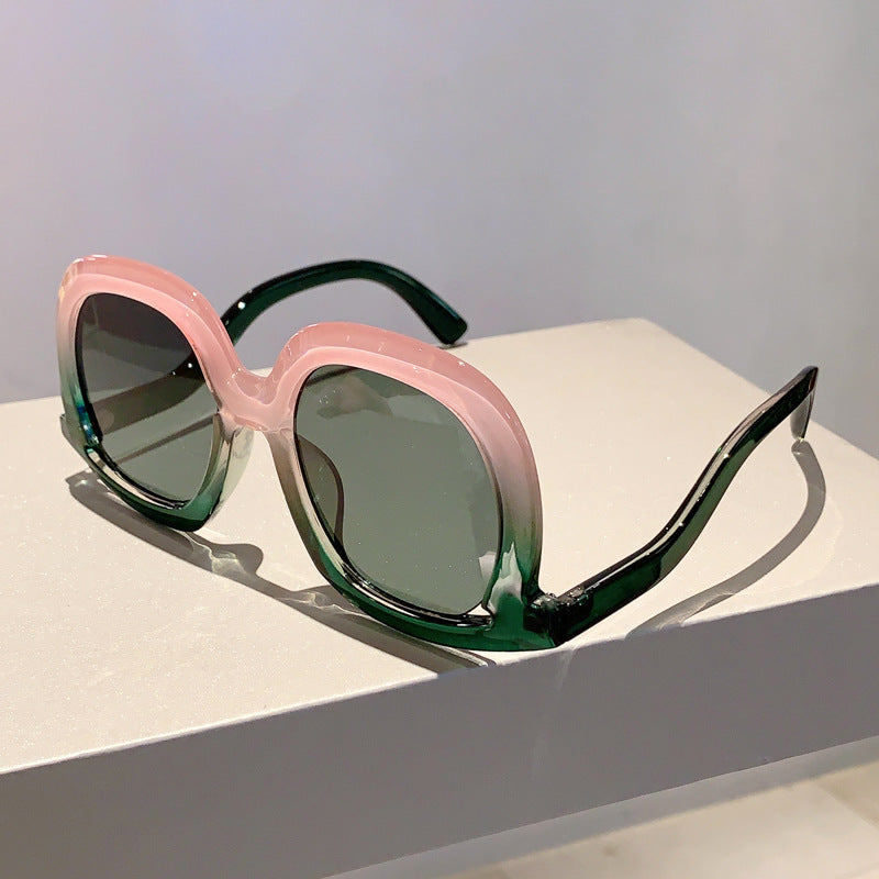 Vintage With Large Rims UV Protection Sun-resistant Sunglasses