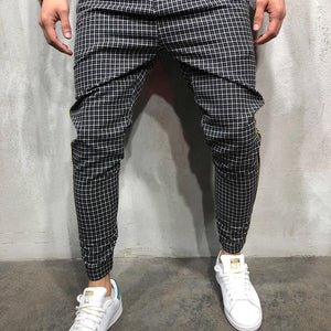 Men's Slim-fitting Cool Casual Sports Striped Side Ribbon Trousers
