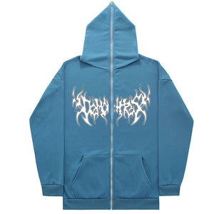 Personalized All-matching Loose Casual Zipper Hoodie