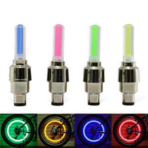 Neon Lights Tyre Wheel Valve Cap Light LED Car Tire Valve Caps Air Cover Tire Rim Valve Wheel Stem Cap Bike Light
