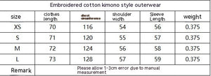 European And American Style Fashion Temperament V-neck Long Sleeve Embroidery Tie-neck Short Coat