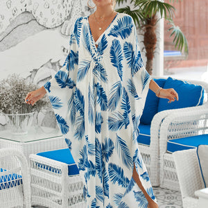 European And American Women's Seaside Vacation Robe Beach Dress Long Skirt