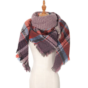 Shawl Scarf Autumn And Winter Large Plaid Triangle