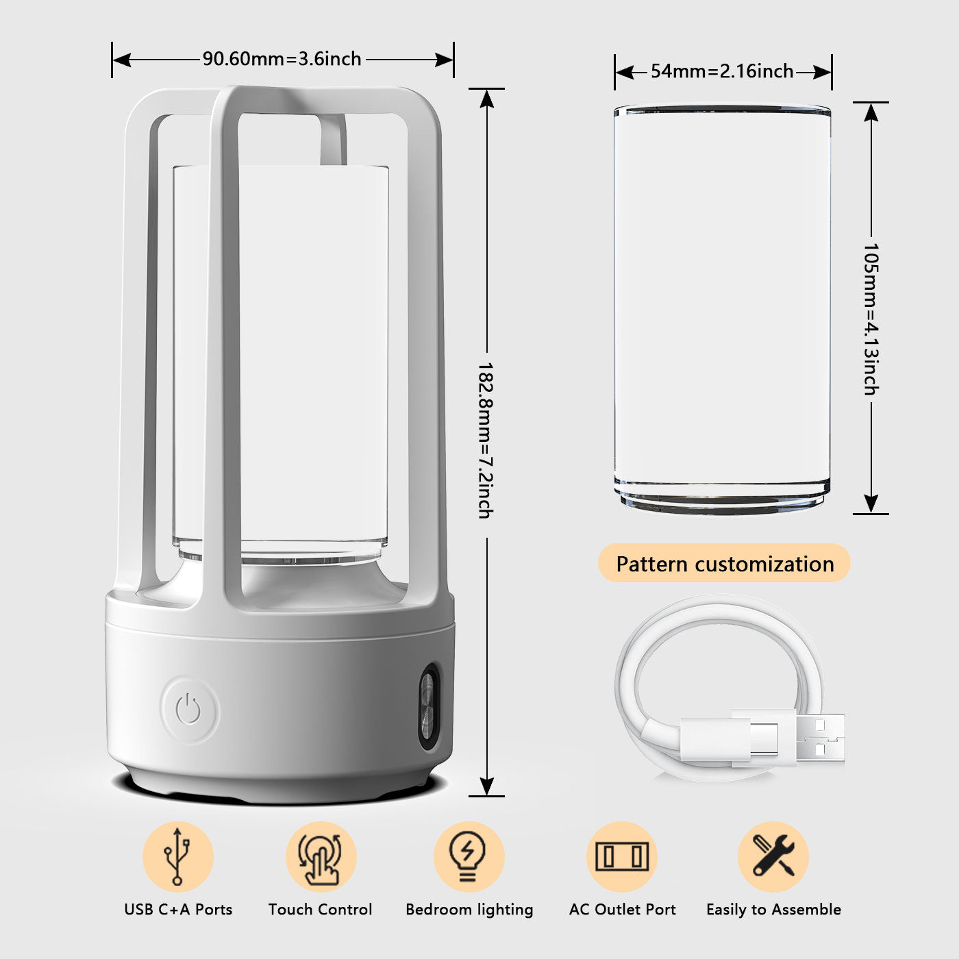 Creative 2 In 1 Audio Acrylic Crystal Lamp And Bluetooth Speaker