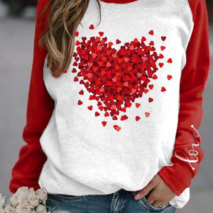 Women's Fashion Casual Round Neck Loose Pullover Fashion Tie-dye Printed Sweater