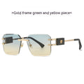 Gold Frame Green Yellow Slice