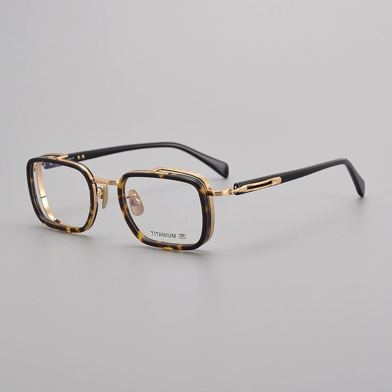 Plate B Titanium Business Retro Craft Glasses