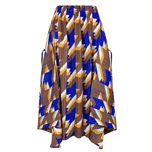 Spring Leisure Wind Houndstooth Skirt High Waist Slimming Slit