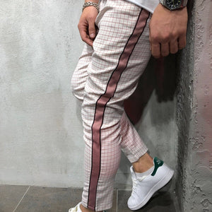 Men's Slim-fitting Cool Casual Sports Striped Side Ribbon Trousers