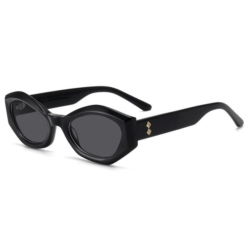 Fashion Irregular With Personality Diamond Sunglasses Sunshade