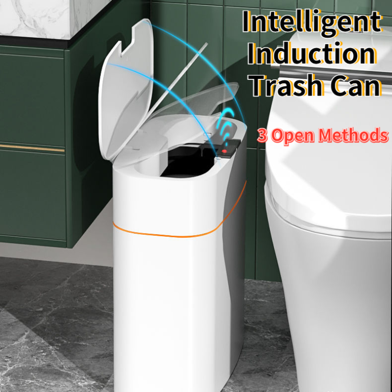 Smart Box Trash Can With Lid Storage
