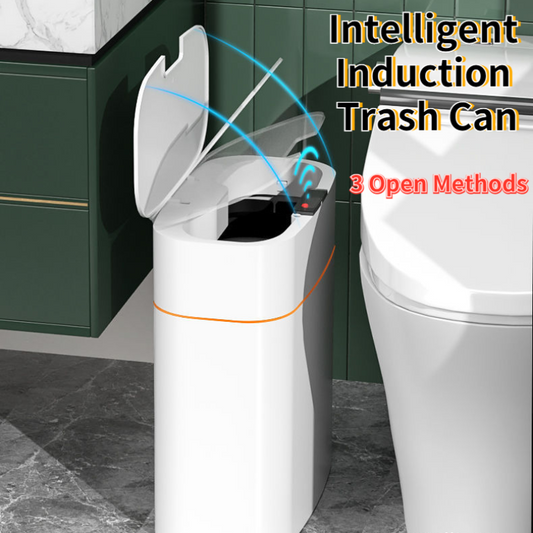 Smart Box Trash Can With Lid Storage