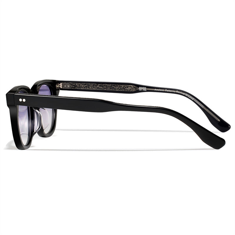 Handmade Vintage Plate Transparent Tea Square Frame Sunglasses