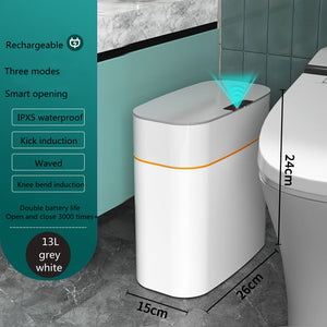 Smart Box Trash Can With Lid Storage