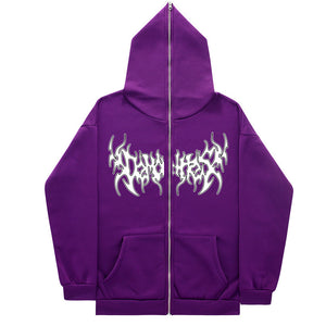 Personalized All-matching Loose Casual Zipper Hoodie