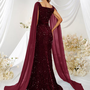 Dress Skirt Sequin Mesh Split Fishtail Dress