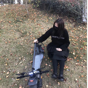 Double Drive Folding Scooter With Wide Tires