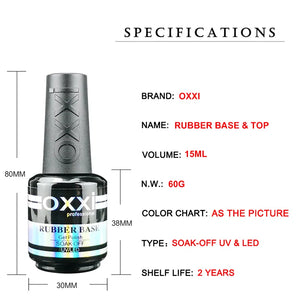 OXXI 15ml Nail Base and Top Coat for Gel Polish