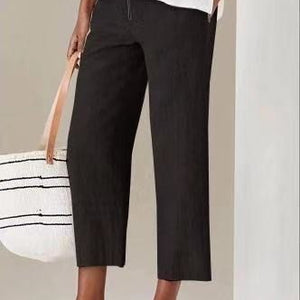 Thin Cotton And Linen Solid Color High Waist Harem Pants