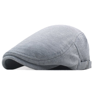 Men's Classic Flat Top Adjustable Newsboy Cap British Style Retro Beret Autumn And Winter Advance Hats Foreign Trade Hat