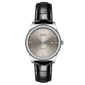 Couple's Simple Calendar Quartz Watch