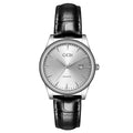 Men's Silver Case White Plate