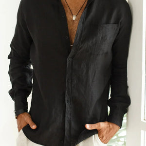 Colorful Printed Long Sleeve Lapel Shirt For Men